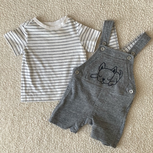 *EUC* First Impressions Baby Boy 2-Piece Overall Set - Picture 2 of 16